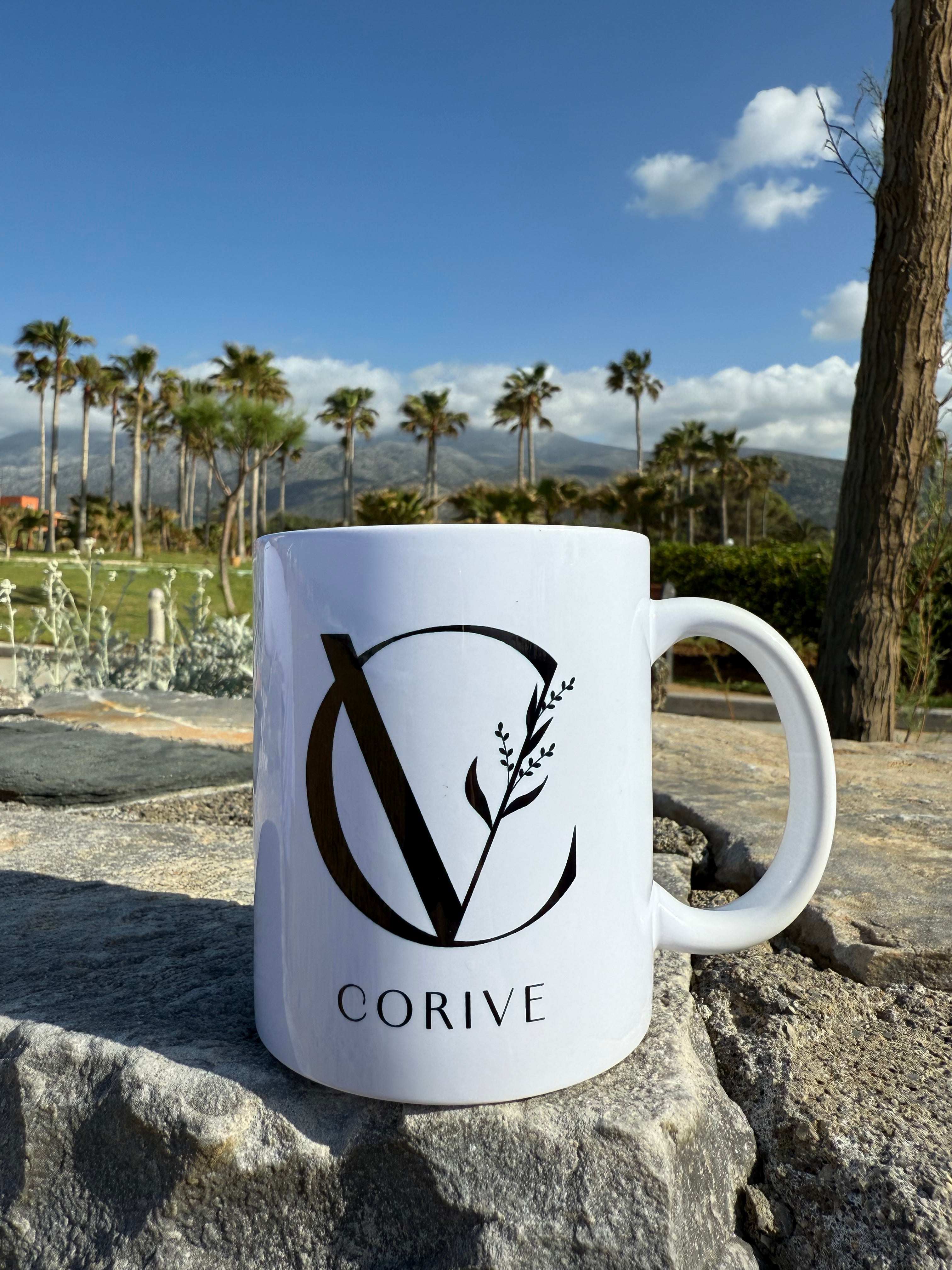 Weiße Keramiktasse – Eleganz von Corive